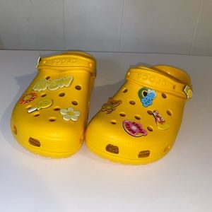Yellow Justin Bieber x Drew Crocs